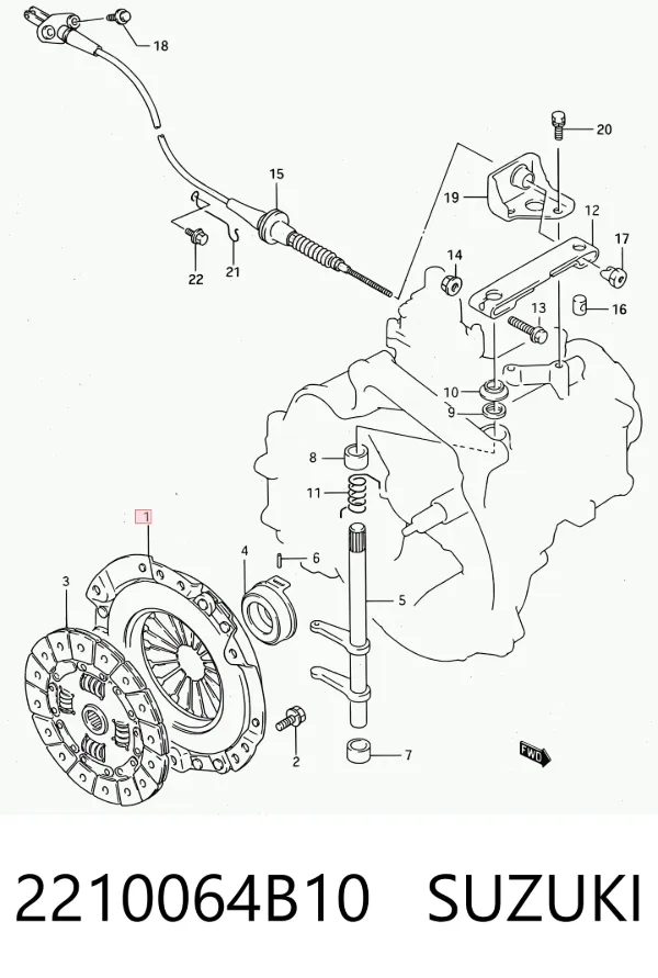 Cesta de embraiagem 2210064B10 Suzuki