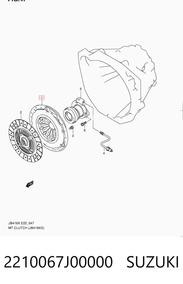 Cesta de embraiagem 2210067J00000 Suzuki