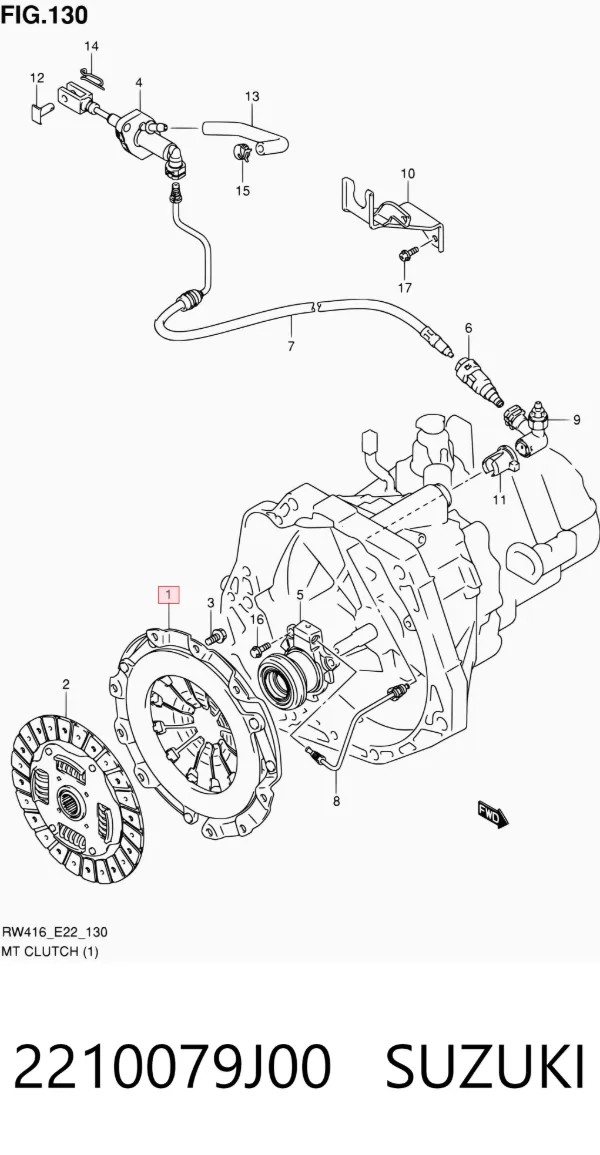 Cesta de embraiagem 2210079J00 Suzuki