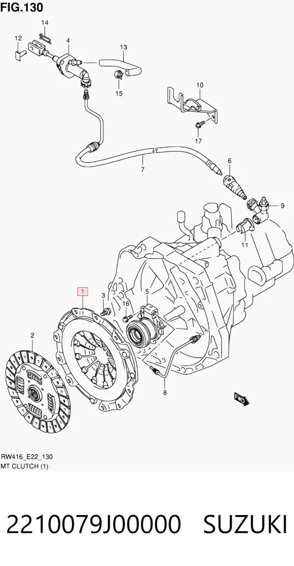 Cesta de embraiagem 2210079J00000 Suzuki