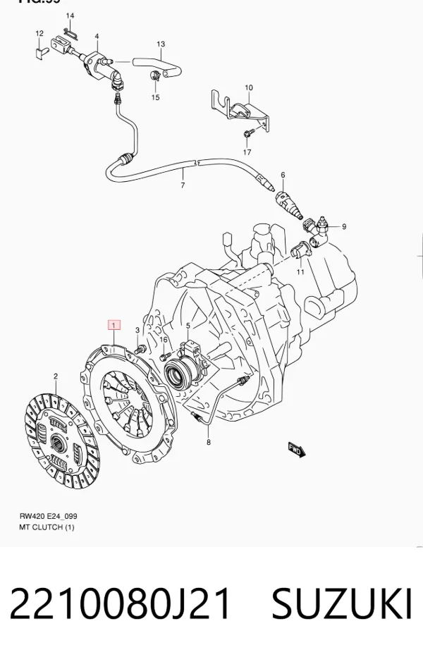 Cesta de embraiagem 2210080J21 Suzuki