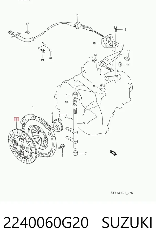 Disco de embraiagem 2240060G20 Suzuki