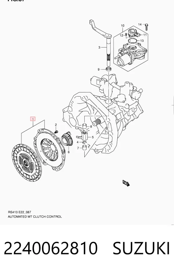 Kit de embraiagem (3 peças) 2240062810 Suzuki
