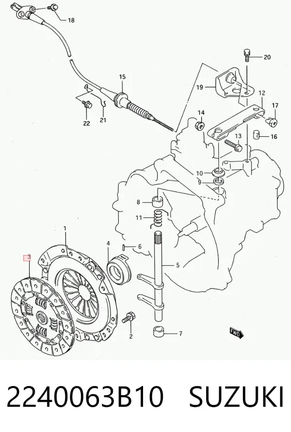 Disco de embraiagem 2240063B10 Suzuki