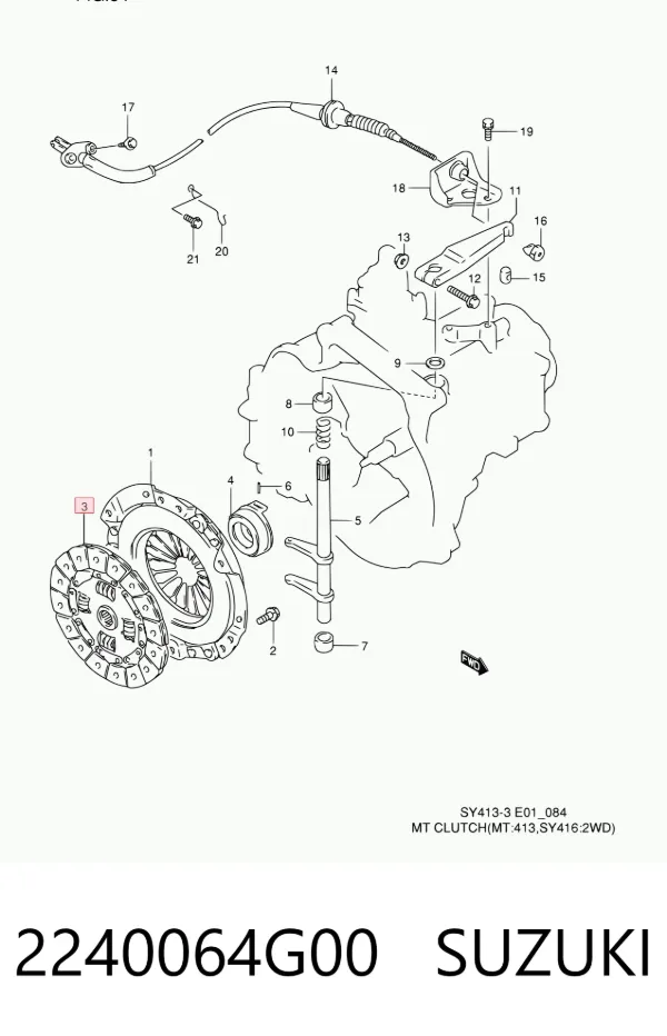 Disco de embraiagem 2240064G00 Suzuki