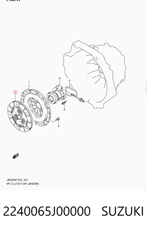 Disco de embraiagem 2240065J00000 Suzuki