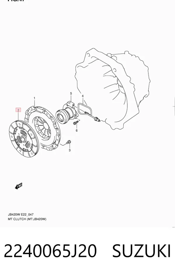 Disco de embraiagem 2240065J20 Suzuki