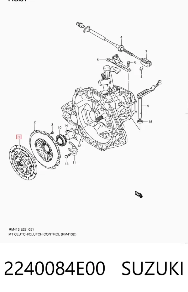 Disco de embraiagem 2240084E00 Suzuki