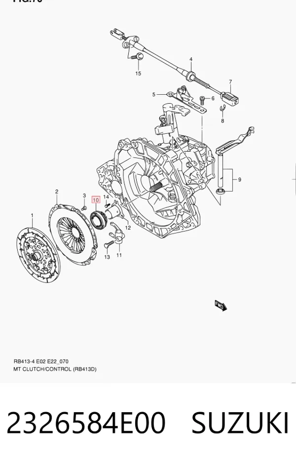 Rolamento de liberação de embraiagem 2326584E00 Suzuki