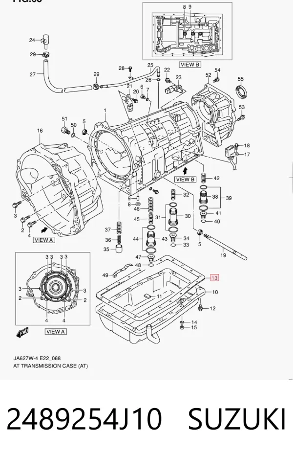 Vedante de panela da Caixa Automática de Mudança/Caixa Mecânica de Mudança 2489254J10 Suzuki