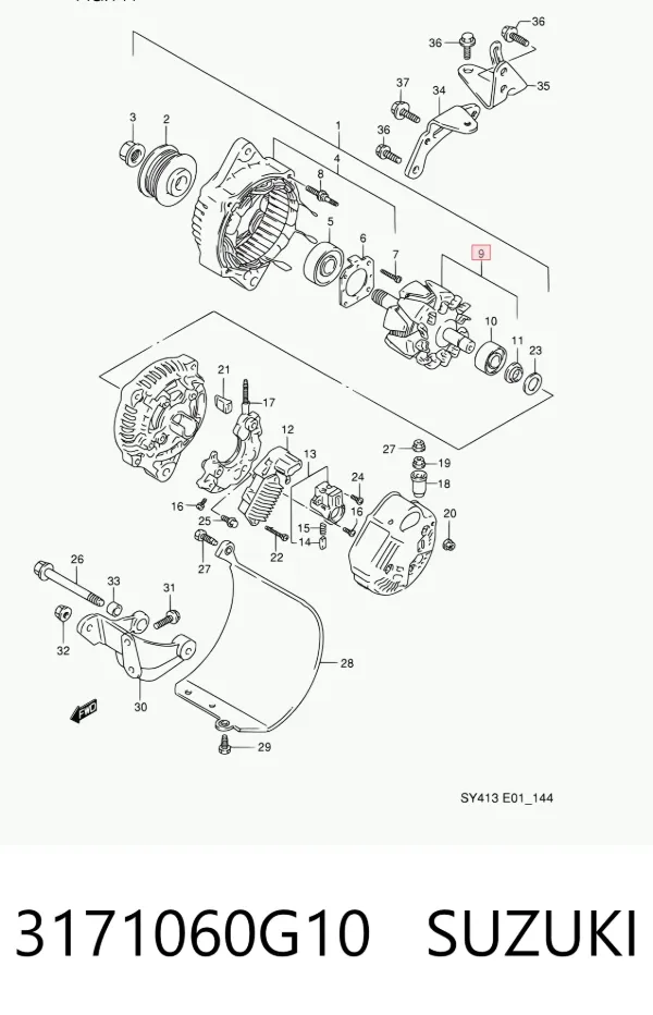 Induzido (rotor) do gerador 3171060G10 Suzuki