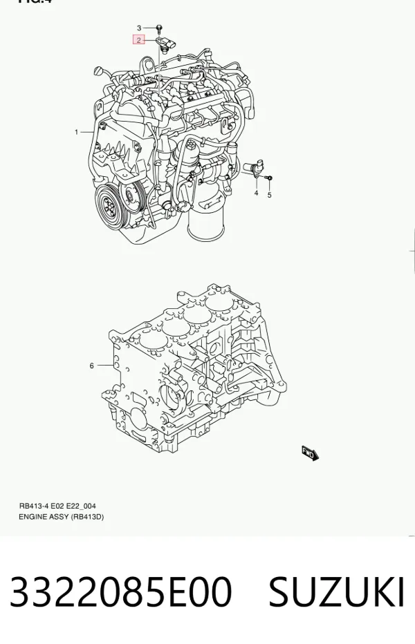 Sensor de posição da árvore distribuidora 3322085E00 Suzuki