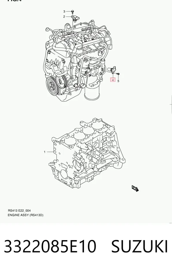 Sensor de posição (de revoluções) de cambota 3322085E10 Suzuki