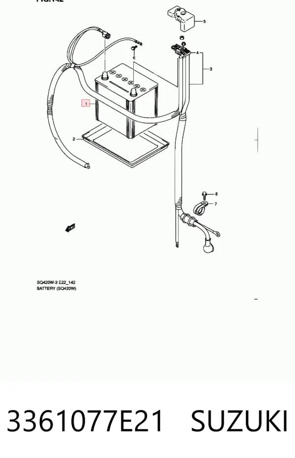 Bateria recarregável (PILHA) 3361077E21 Suzuki