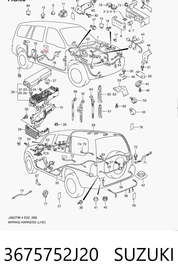  3675752J20 Suzuki