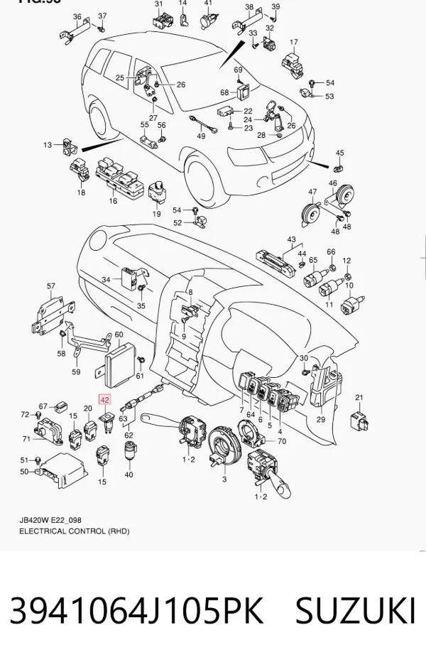 Acendedor de cigarros 3941064J105PK Suzuki