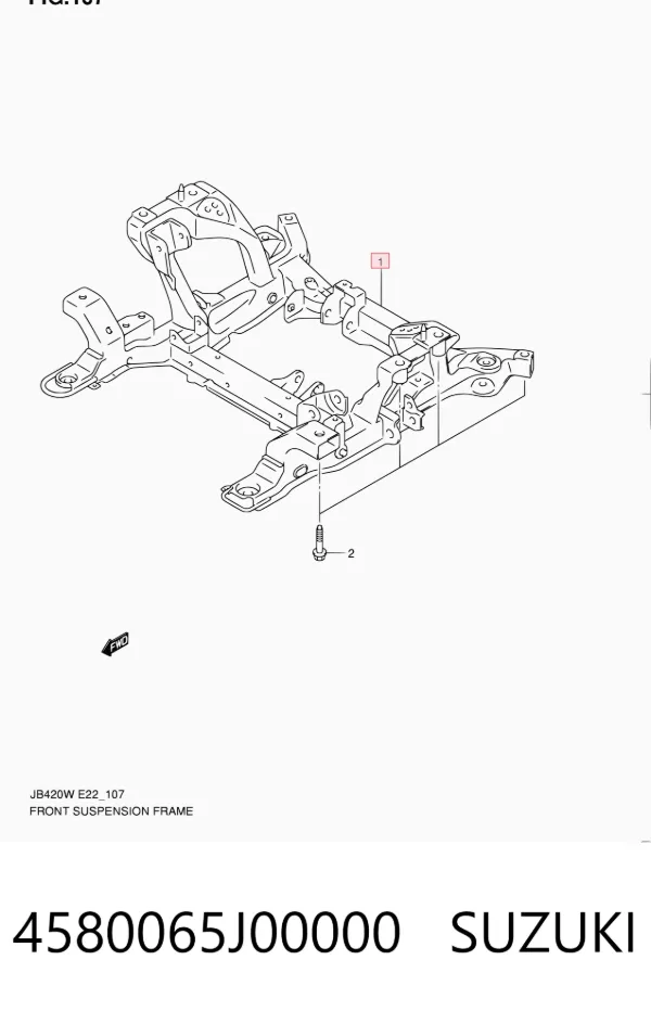 Viga de suspensão dianteira (plataforma veicular) Suzuki Grand Vitara JB