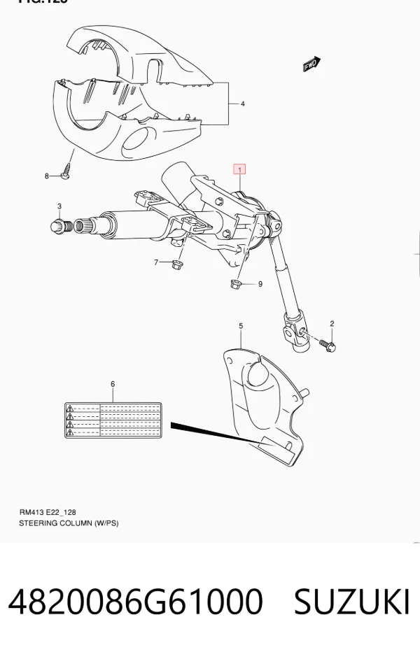 Coluna da direção Suzuki Ignis II