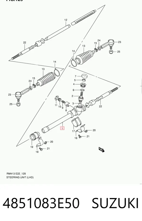 Cremalheira da direção 4851083E50 Suzuki