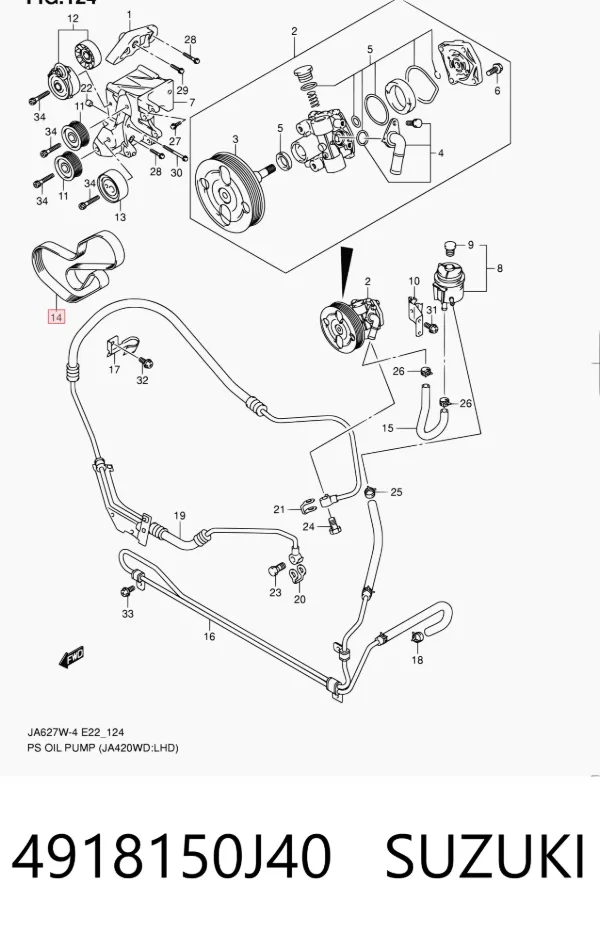 Correia dos conjuntos de transmissão 4918150J40 Suzuki