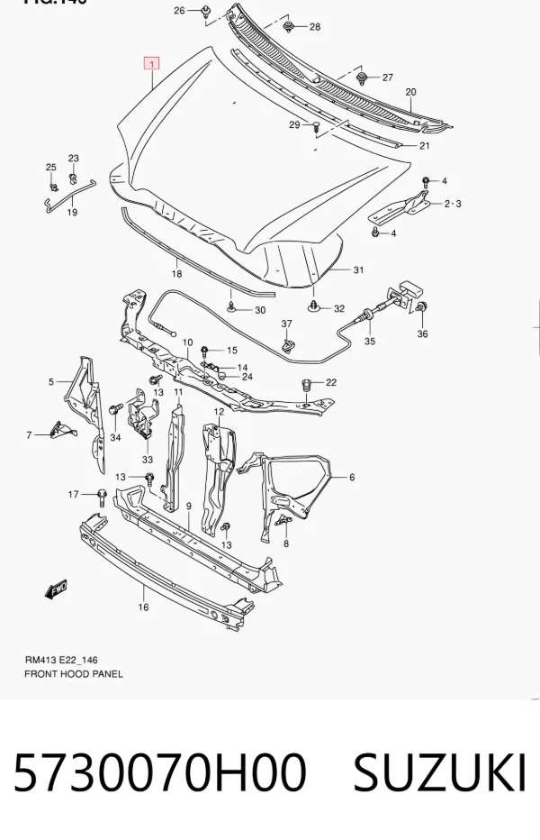 Capota 5730070H00 Suzuki
