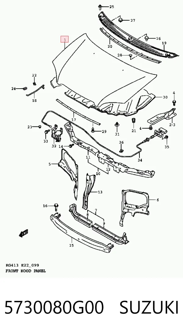 Capota 5730080G00 Suzuki