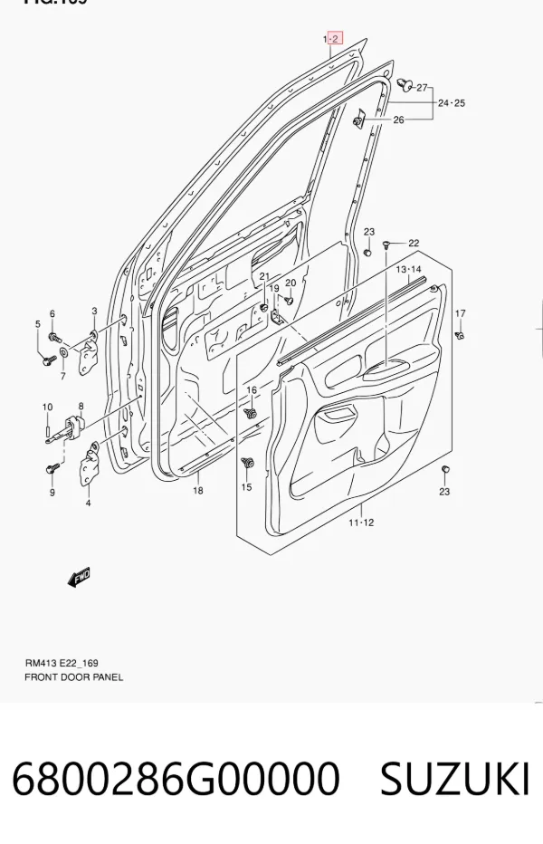 Porta dianteira esquerda Suzuki Ignis II