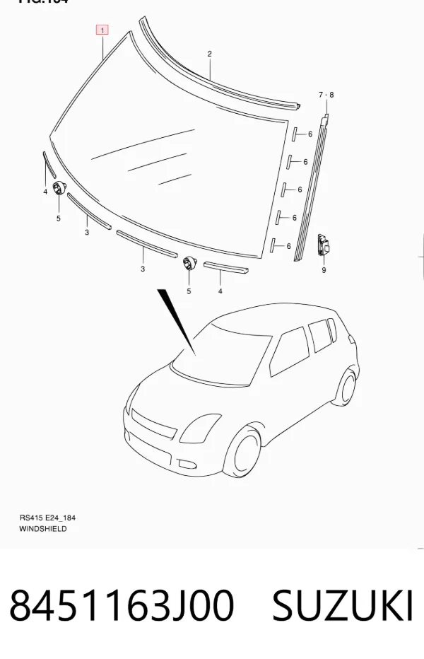 Pára-brisas 8451163J00 Suzuki