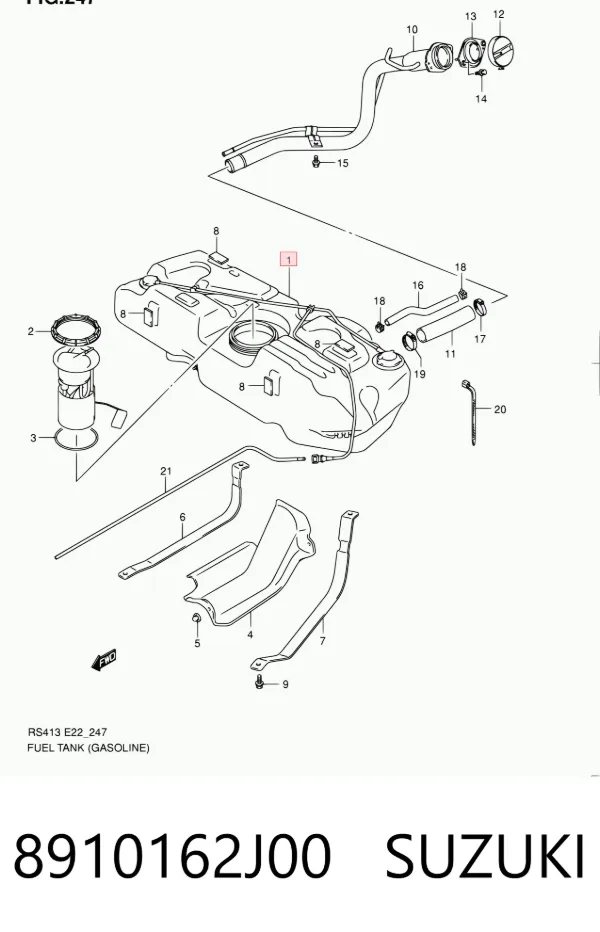 Tanque de combustível Suzuki Swift III