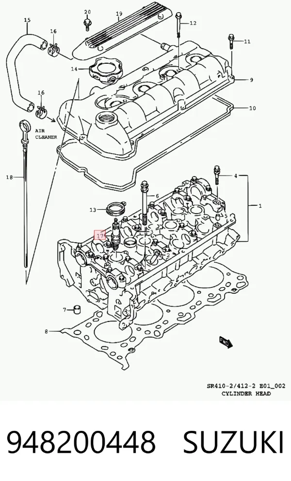 Vela de ignição 948200448 Suzuki