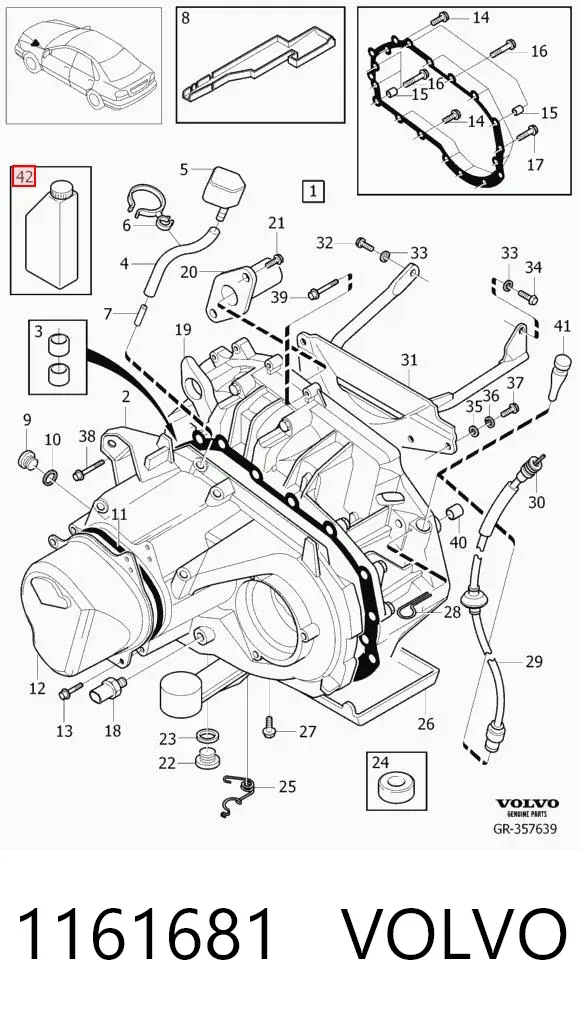 Óleo de transmissão 1161681 Volvo