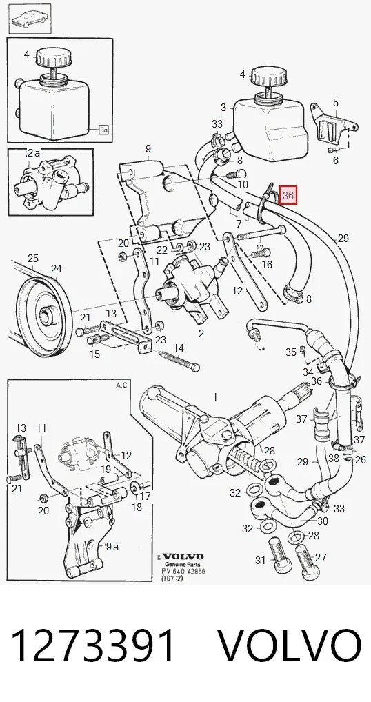 Braçadeira de plástico universal 1273391 Volvo