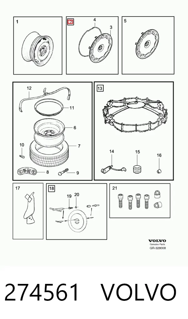 Tração de direção 274561 Volvo