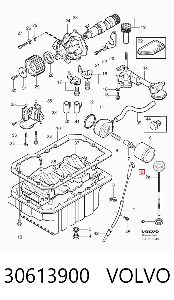 Sonda (indicador) do nível de óleo no motor 30613900 Volvo