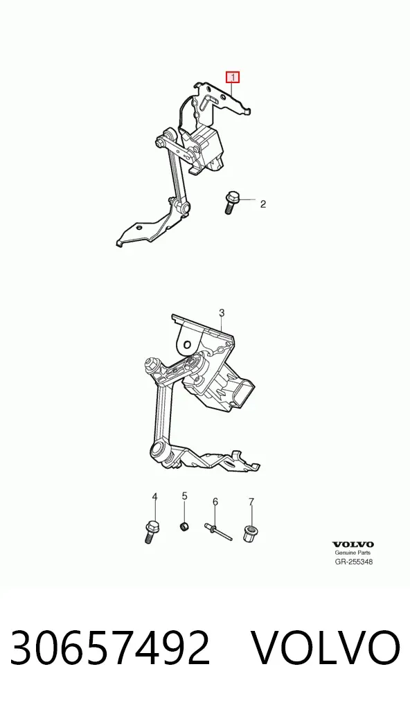Sensor dianteiro do nível de posição de carroçaria 30657492 Volvo