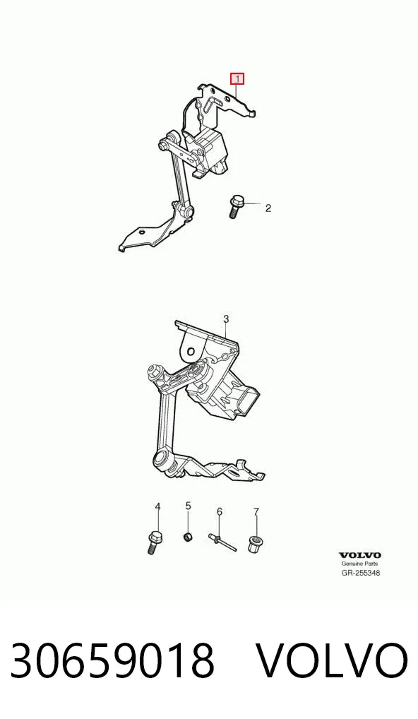 Sensor dianteiro do nível de posição de carroçaria 30659018 Volvo