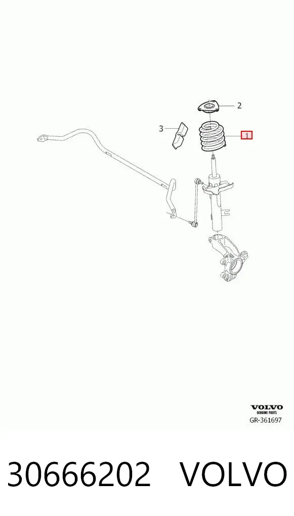Mola dianteira 30666202 Volvo