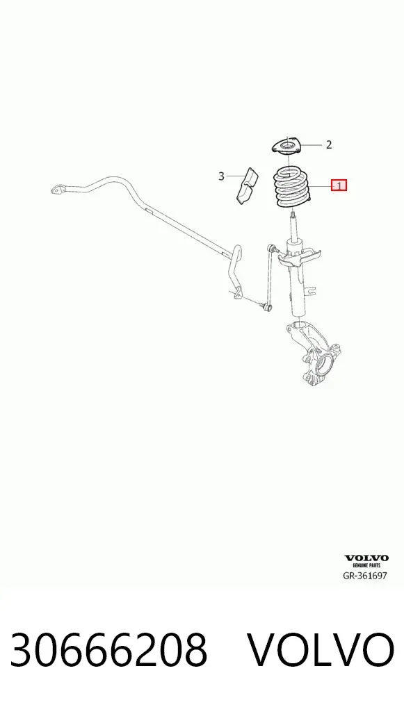 Mola dianteira 30666208 Volvo