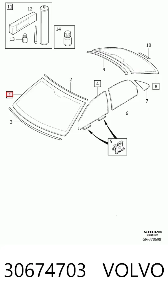 Pára-brisas Volvo S80 I