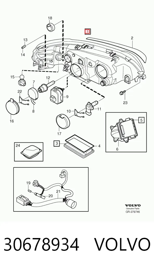 Luz direita 30678934 Volvo