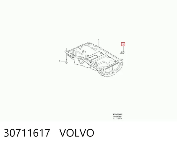 Tampão de panela de motor 30711617 Volvo