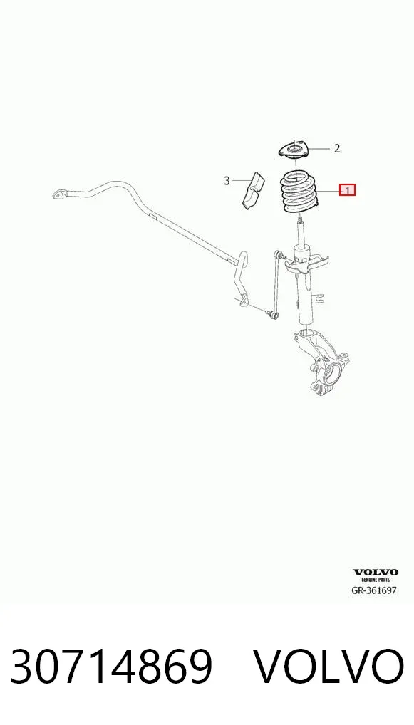 Mola dianteira 30714869 Volvo