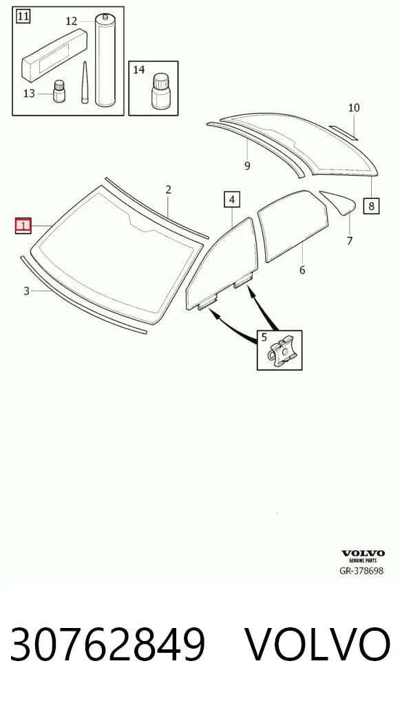 Pára-brisas 30762849 Volvo