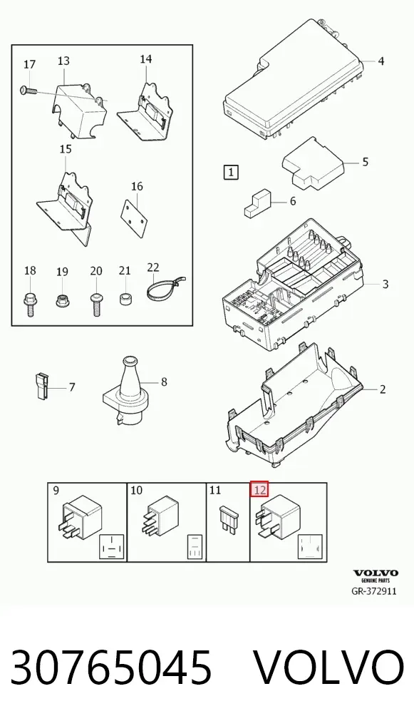 Relê de pisca-pisca 30765045 Volvo