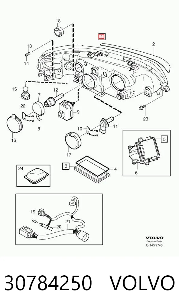 Luz direita 30784250 Volvo