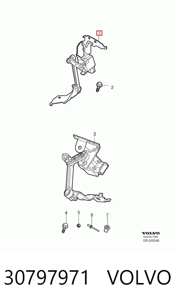 Sensor dianteiro do nível de posição de carroçaria 30797971 Volvo