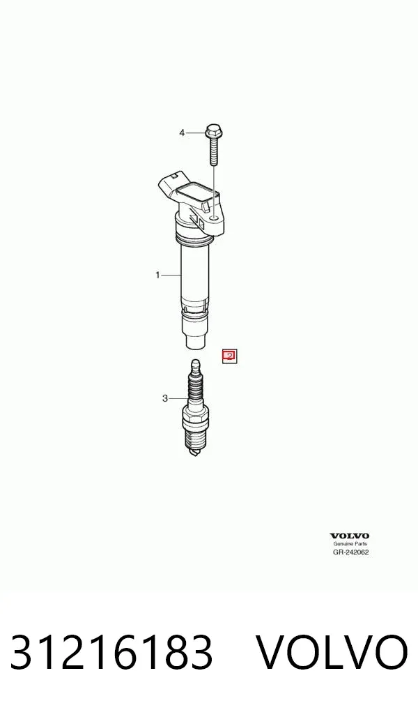 Vela de ignição 31216183 Volvo