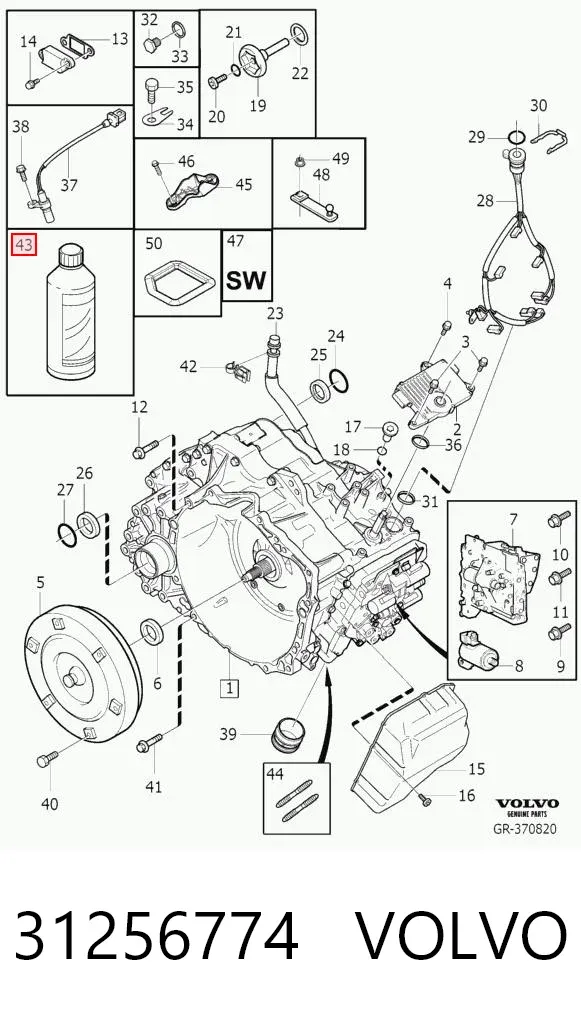 Óleo de transmissão 31256774 Volvo