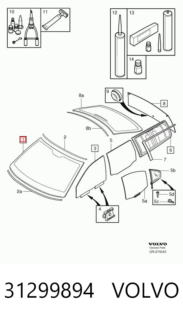 Pára-brisas 31299894 Volvo