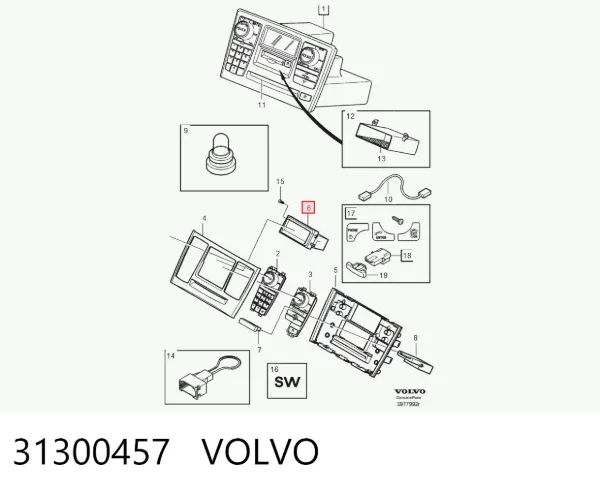Mostrador multifuncional 31300457 Volvo